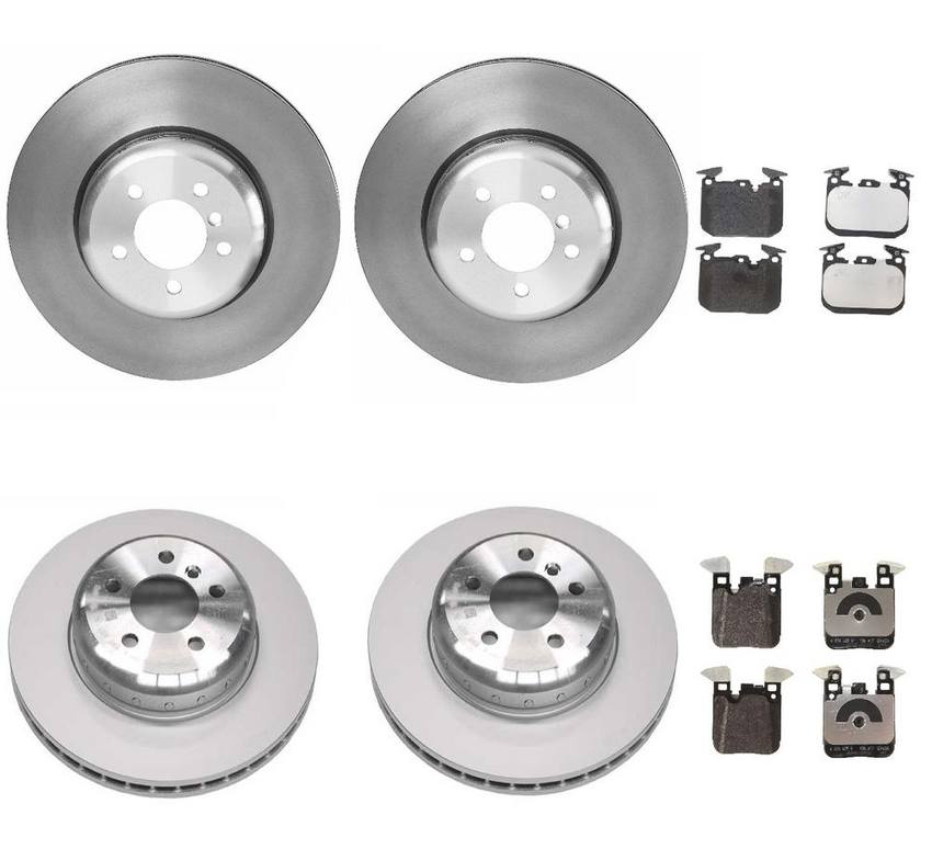BMW Brake Kit - Pads and Rotors Front &  Rear (370mm/345mm)